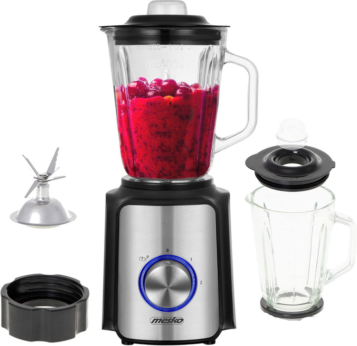Mesko MS4080 Standmixer, 1,5 L Glas Krug, Mixer Smoothie Maker Maximale Leistung 1200W, Eiszerkleine