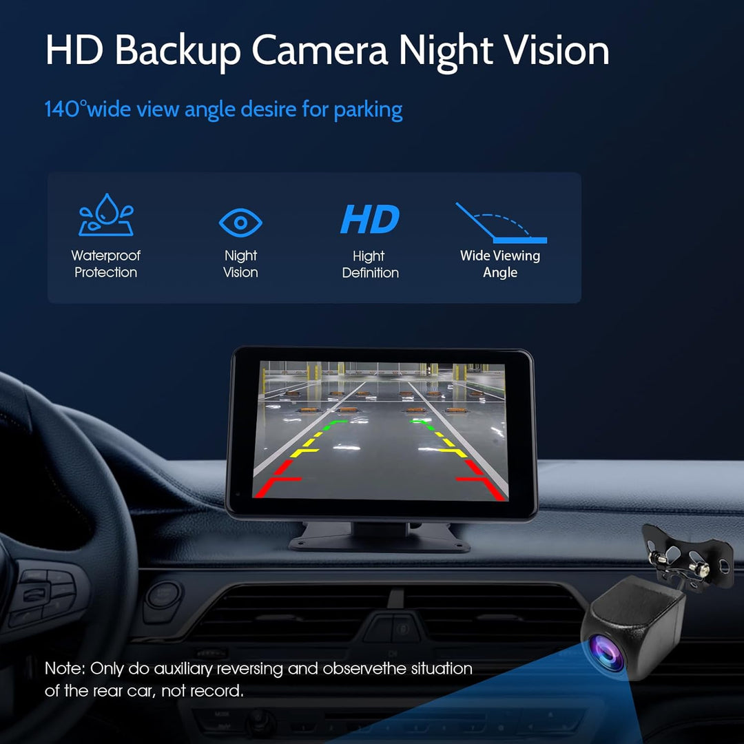 Haudio 7 Zoll Carplay Display,für Wireless Carplay und Android Auto,HD Touchscreen Tragbarer CarPlay