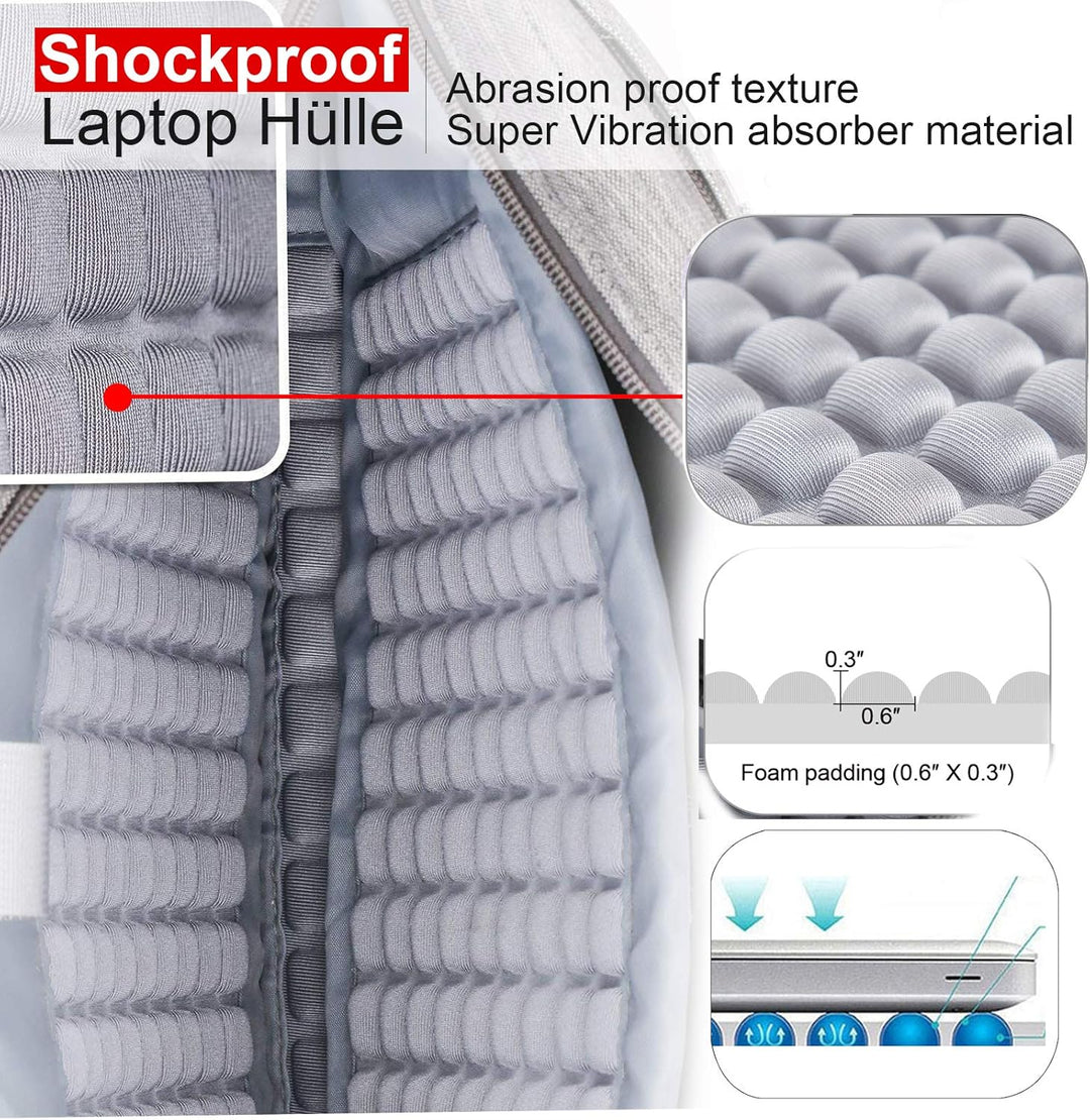 DOB SECHS 15-15.6 Zoll Laptoptasche Aktentaschen Handtasche Tragetasche Schulter Tasche Notebooktasc