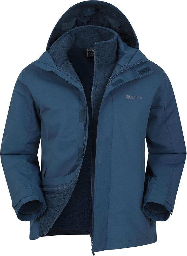 Mountain Warehouse Fell 3-in-1 Herren-Outdoor-Jacke - wasserdichte, atmungsaktive Regenjacke, Multif