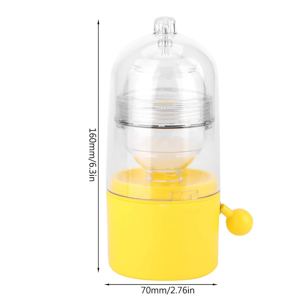Egg Scrambler Shaker, Hand Powered Egg Scrambler Schneebesen Handbetriebener Golden Egg Maker mit Zu