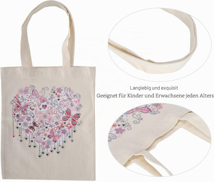 Zerodis Diamant-Malertasche Handgefertigte Wiederverwendbare Kunsthandtasche Diamant-Stickbox für Er
