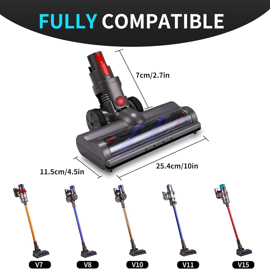 Lukvcoe Bürste Kompatibel für Dyson V7 V8 V10 V11 V15 Staubsauger, Direktantrieb Turbine Bodendüse E