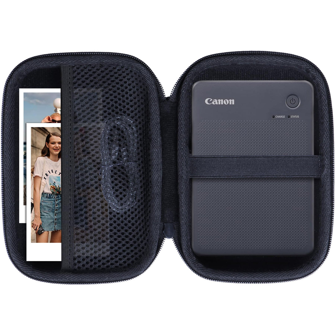 Hart Schutz Hülle Etui für Canon SELPHY QX20 / SELPHY Square QX10 Mobiler Fotodrucker (Schwarz), Sch