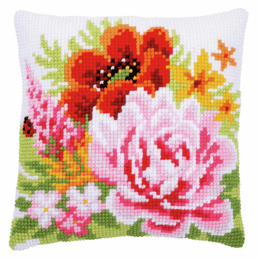Vervaco PN-0184990 Kreuzstichkissen, Mehrfarbig, 40x40cm