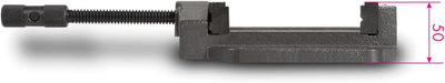 EBERTH Maschinenschraubstock aus Grauguss und Stahl, Backenbreite 100mm, Max. Spannbreite 89mm, Masc