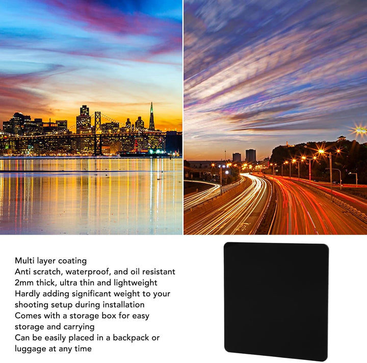 ND-Filter, quadratisch, 100 x 100 mm, Neutraldichtefilter für Kamera-Objektive, dünnes optisches Gla