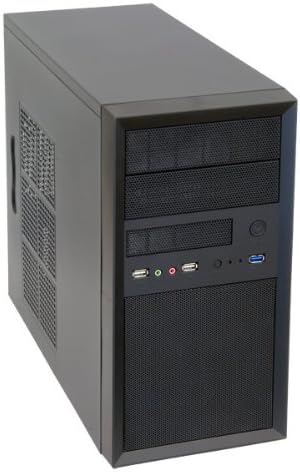 Chieftec CT-01B-OP iArena Mini Tower PC-Gehäuse (microATX), Schwarz