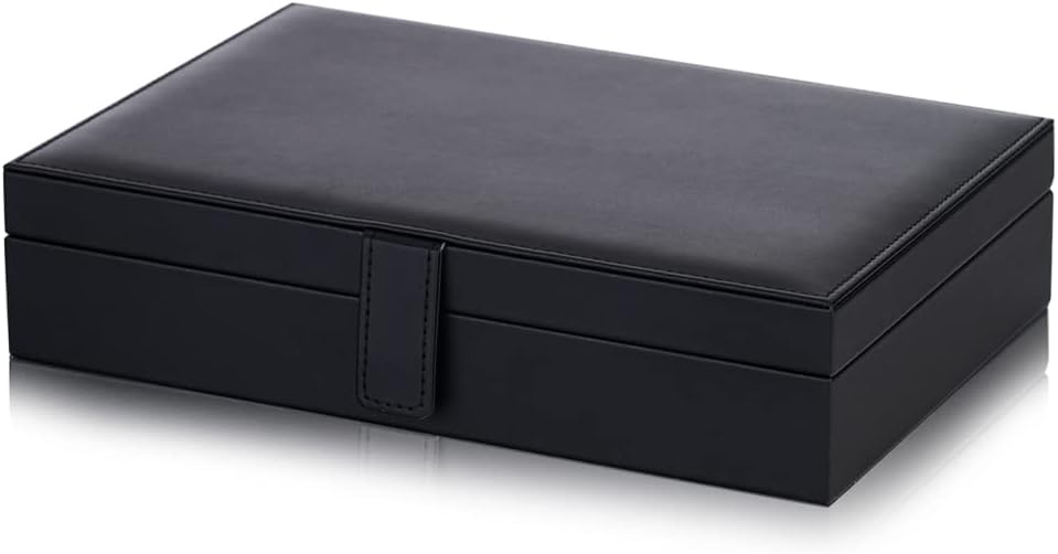 HONEY BEAR Kunstleder Herren/Damen Schmuckbox Schmuckkästen für Krawattennadel Manschettenknöpfe Sch