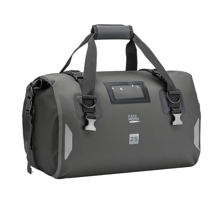 KEMIMOTO Motorrad Hecktasche 25L, IPX6 wasserdichte Motorradtasche Gepäckrolle mit Schnellverschluss