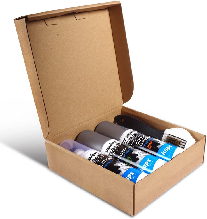 Kaps 4 Sneakers Schuhpflege Reinigungsset, Gel Sneaker Reiniger, wasserabweisendes Schuhschutz Spray