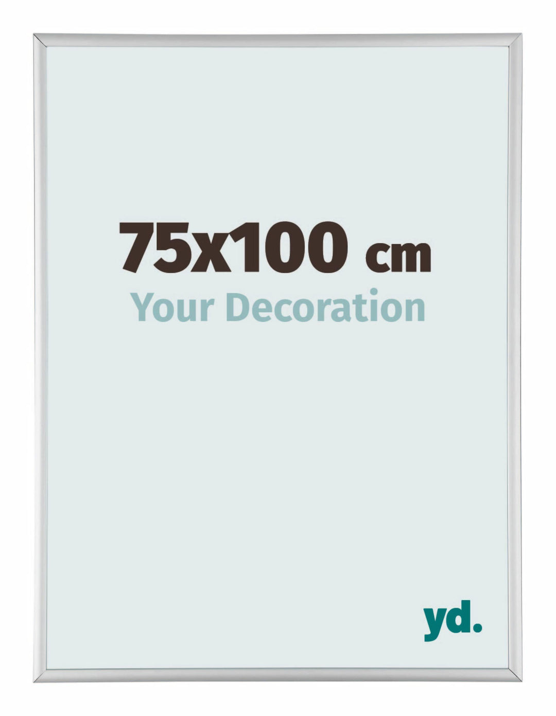yd. Your Decoration - Bilderrahmen 75x100 cm - Silber Matt - Bilderrahmen aus Aluminium mit Acrylgla
