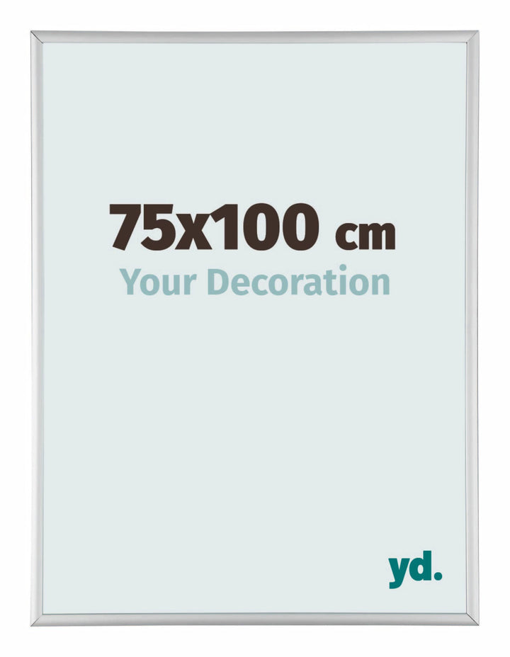yd. Your Decoration - Bilderrahmen 75x100 cm - Silber Matt - Bilderrahmen aus Aluminium mit Acrylgla