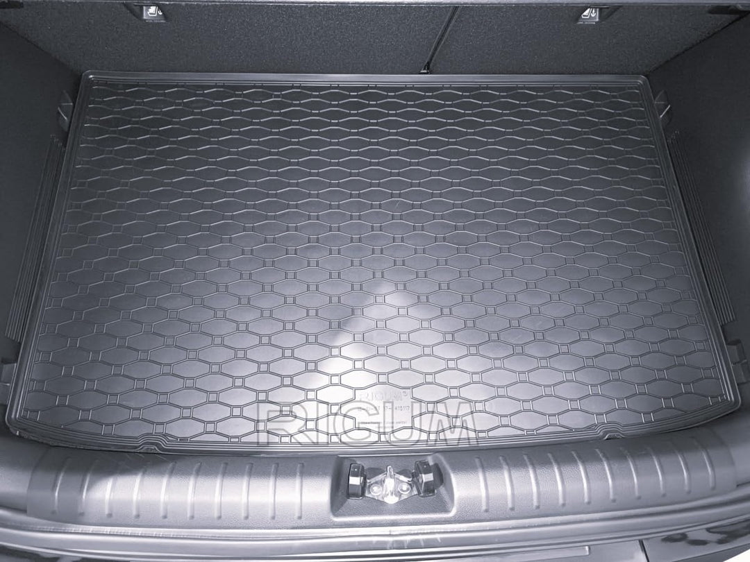 Passgenaue Kofferraumwanne und Gummifussmatten geeignet für KIA Stonic ab 2017 + Gurtschoner