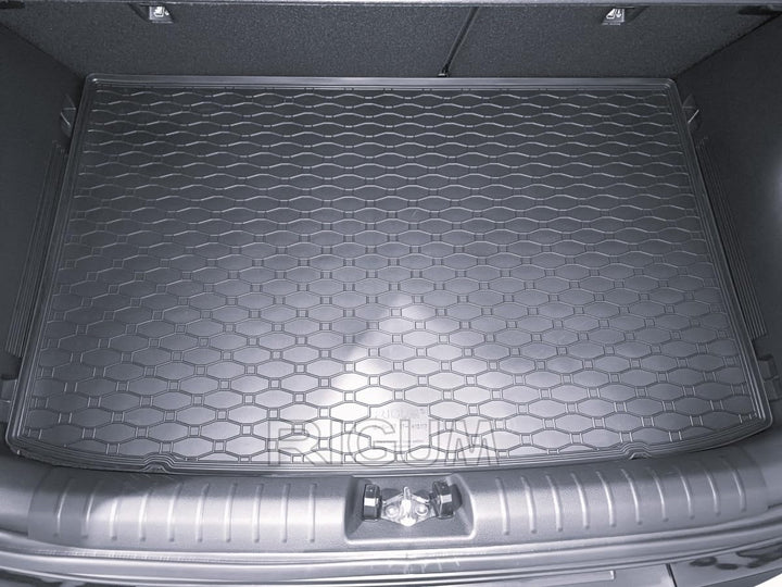 Passgenaue Kofferraumwanne und Gummifussmatten geeignet für KIA Stonic ab 2017 + Gurtschoner