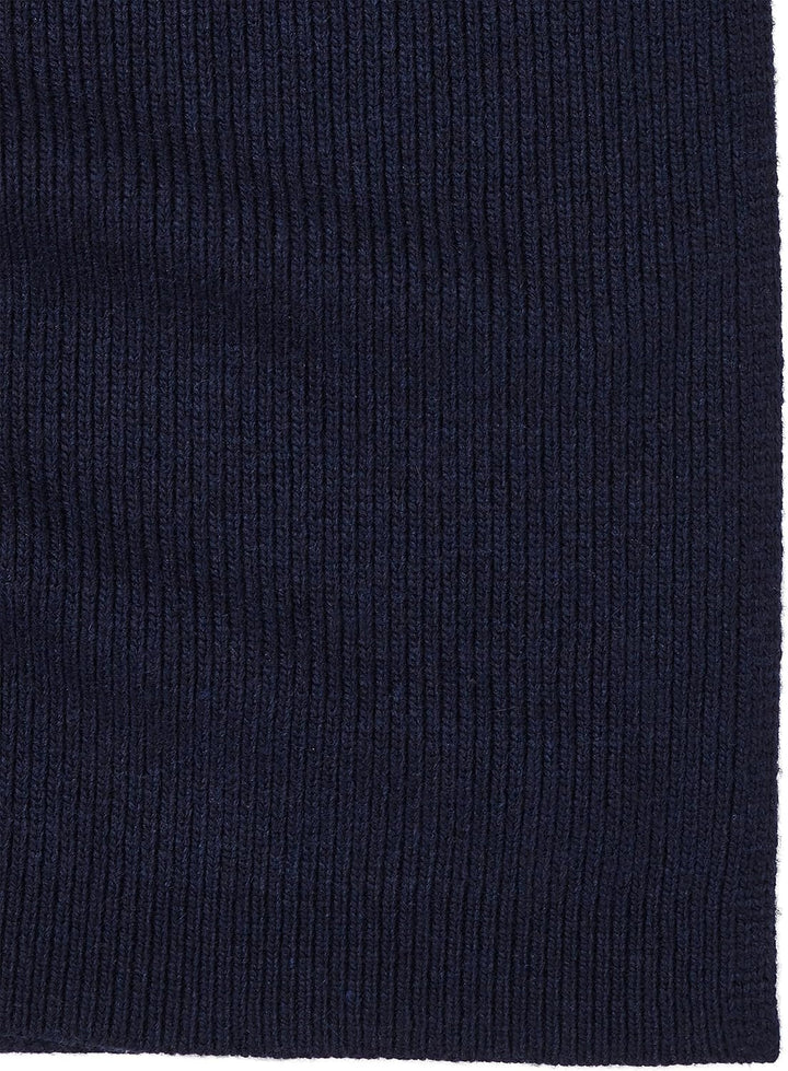 TOM TAILOR Herren Basic Winterschal mit Wolle Einheitsgrösse 13160 - Knitted Navy Melange, Einheitsg