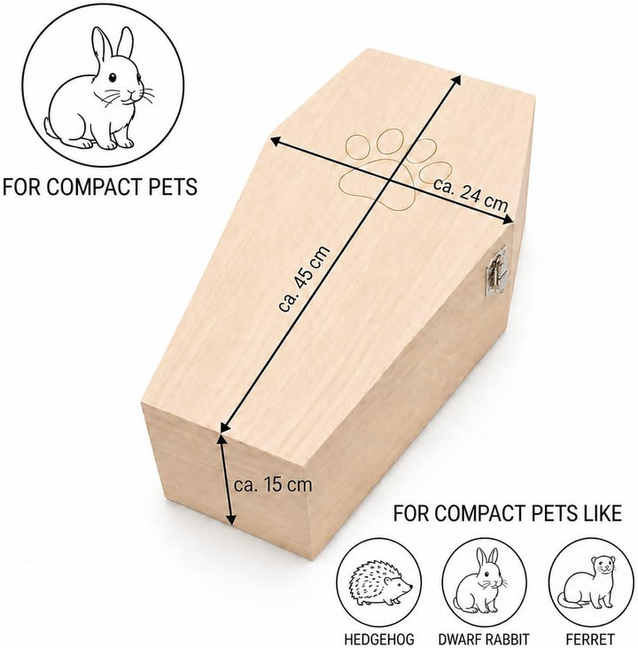 PrimoLiving P-799 Kleintiersarg Sarg Tiersarg aus Holz Grösse L, braun Gr. L, Gr. L