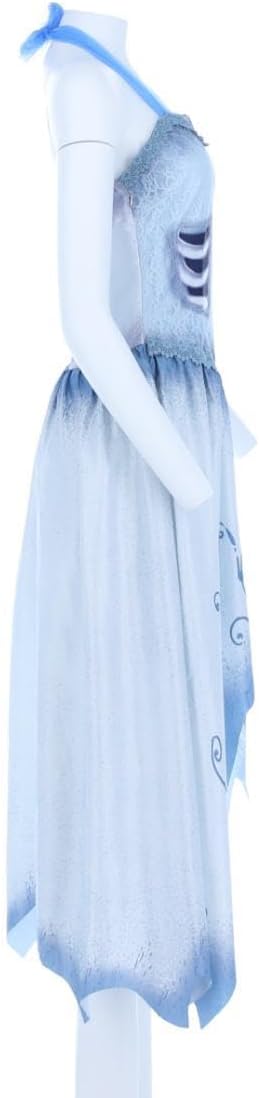 Smiffys Corpse Bride Emily Kostüm für Erwachsene, Kleid und Stirnband mit Schleier, offiziell lizenz