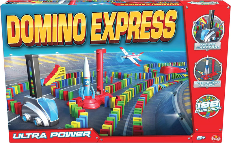 Domino Express Ultra Power, Dominospiel ab 6 Jahren, Kinderspiel mit Dominosteine, Ultra Power