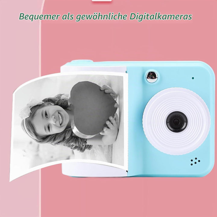 Sofortbildkamera, 48MP 1080P HD Sofortdruck Digitalkamera mit 2,4 Zoll Bildschirm, Tragbare Reisekam