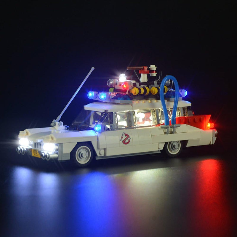 GEAMENT Blöcke Licht-Set für Ghostbusters ecto 1 - USB Beleuchtungsset Kompatibel mit Lego 21108 Aut