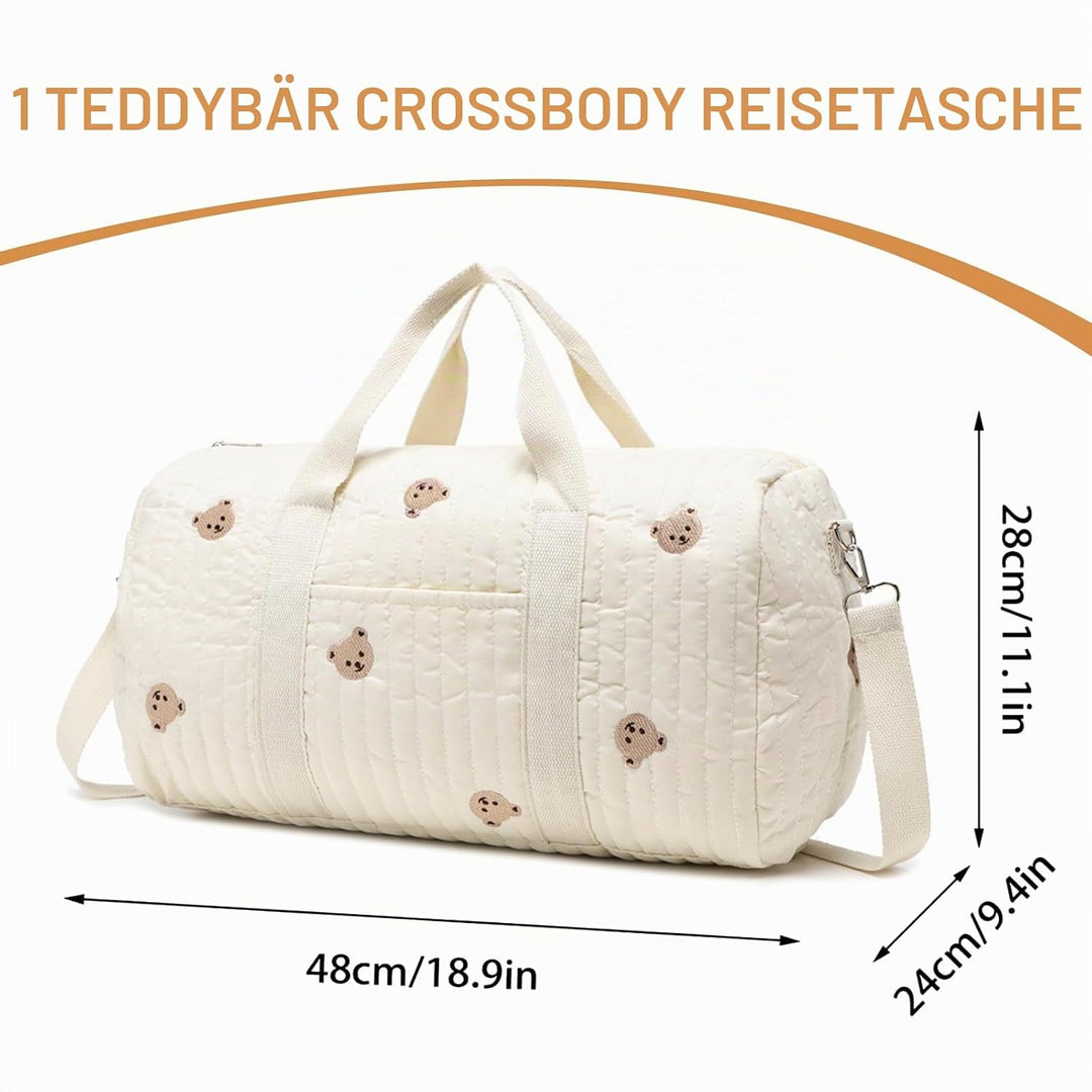 Grosse Wickeltasche Bag, Kompakte Baby Windeltasche & Reisetasche, Vielseitige Tragetasche mit Schul