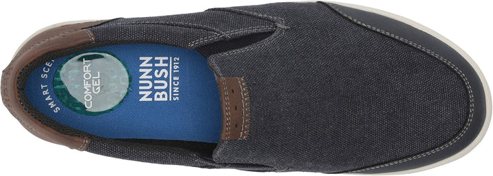 Nunn Bush Herren Kore City Walk Canvas Moc Toe Slipper Sneaker 47 EU Weit Dunkelblau, 47 EU Weit Dun