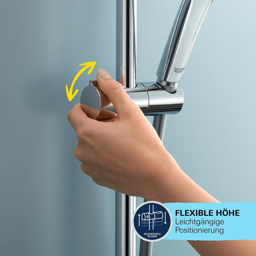 GROHE Vitalio Joy Shower System 260 - Duschsystem mit Umstellung (für die Wandmontage, 3 Strahlarten