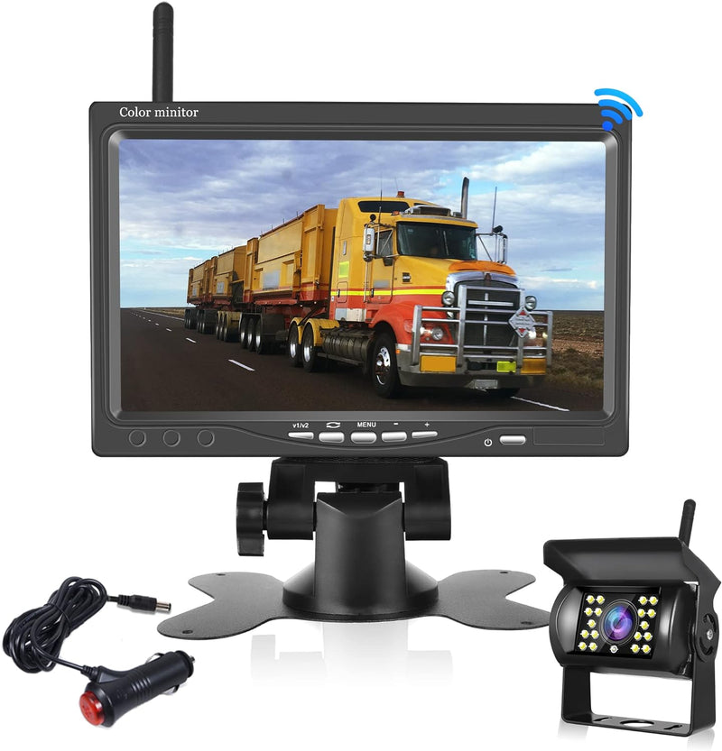 Drahtlose Rückfahrkameras System ,HD-Rückfahrkamera-Kit -7" TFT LCD HD Farbe Auto Monitor mit Nachts