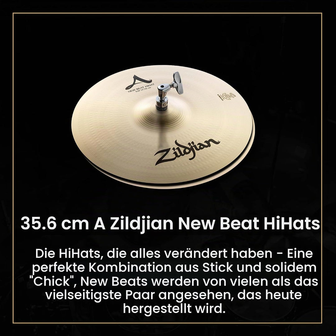 Zildjian A Series Cymbal Set - 14" New Beat Hi-Hat, 16" Medium Thin Crash, 21" Sweet Ride and 18" Me