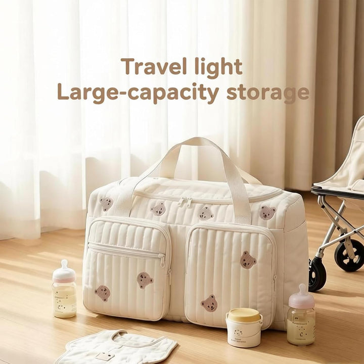 DAHI Wickeltasche für Mütter und Baby, Grosse Leicht Gepolsterte Multifunktionale Umhängetasche, Pas