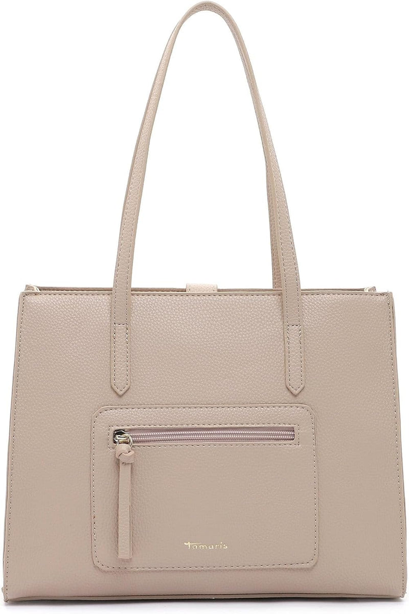 Tamaris Shopper Jasmina 31753 Damen Handtaschen Uni Einheitsgrösse Sand 420, Einheitsgrösse Sand 420