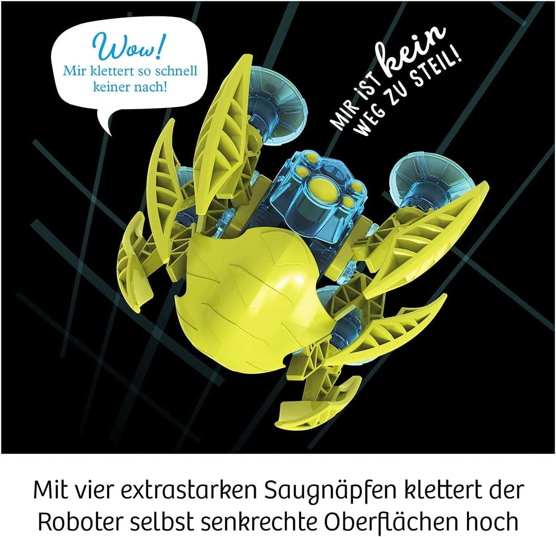 KOSMOS 620752 Air Walker, Klettert Glatte Oberflächen hoch, Bausatz für Roboter mit Spezial-Saugnäpf