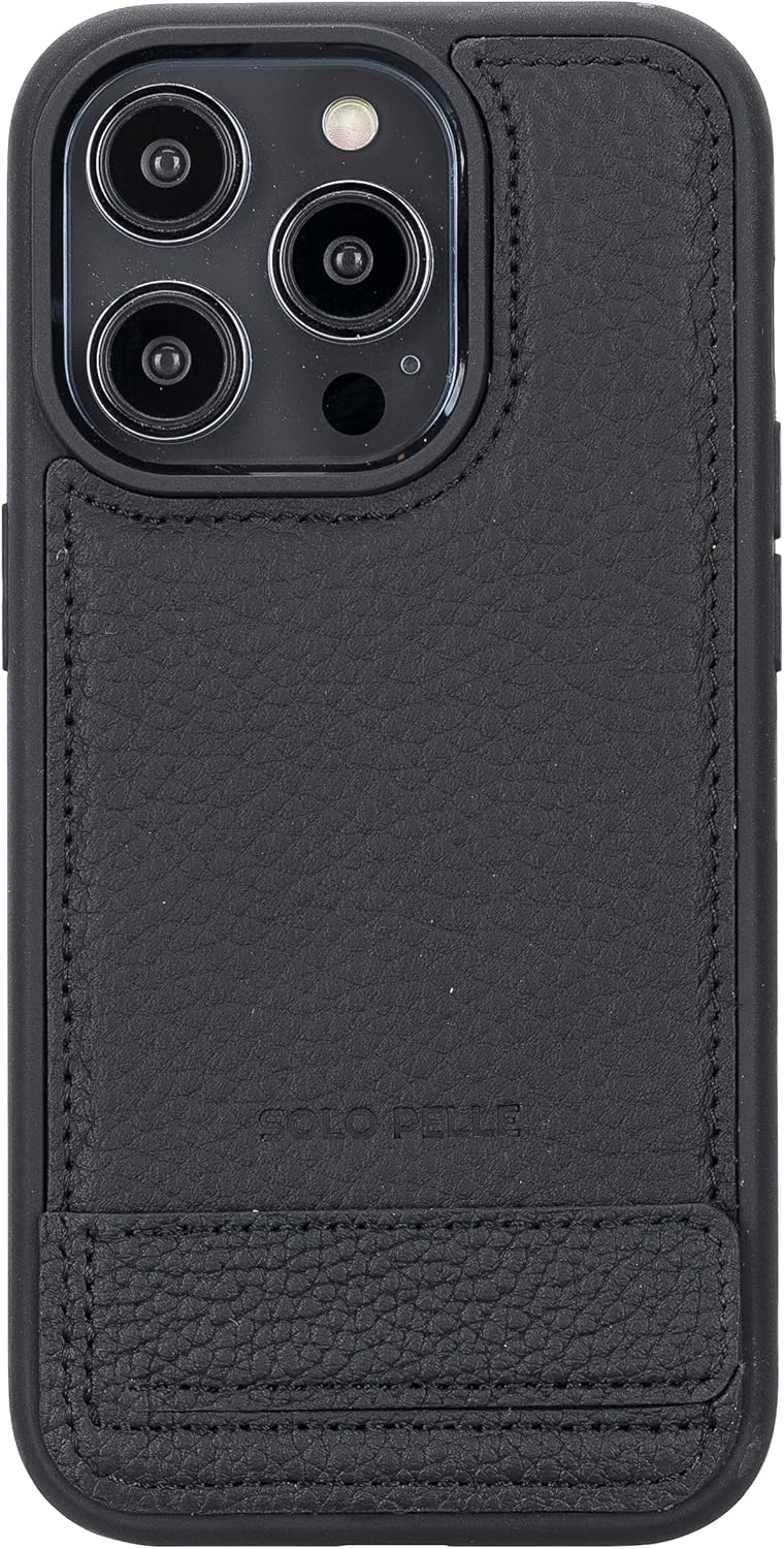 Solo Pelle Lederhülle für das iPhone 14 Pro in 6.1 Zoll Case Leder Hülle Ledertasche Backcover aus e