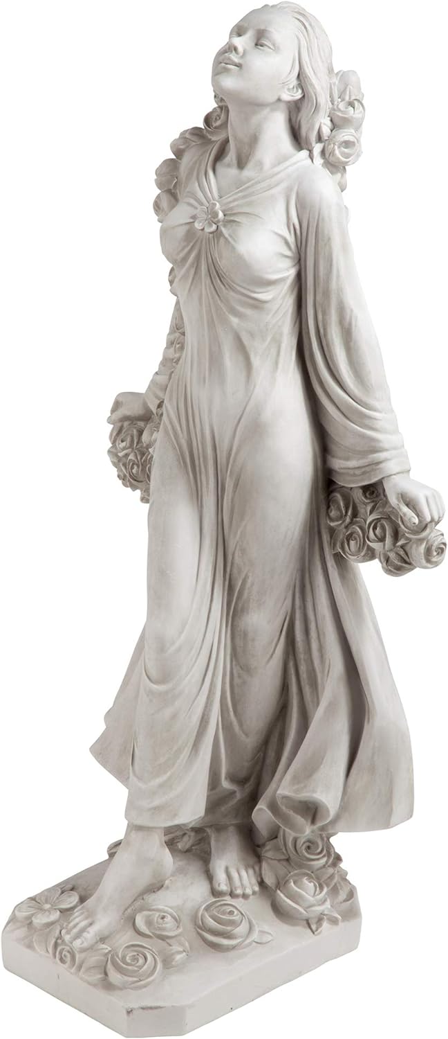 Design Toscano Statue Flora die göttliche Schutzherrin der Gärten, Masse: 37 x 37 x 77.5 cm 9 kg Sin