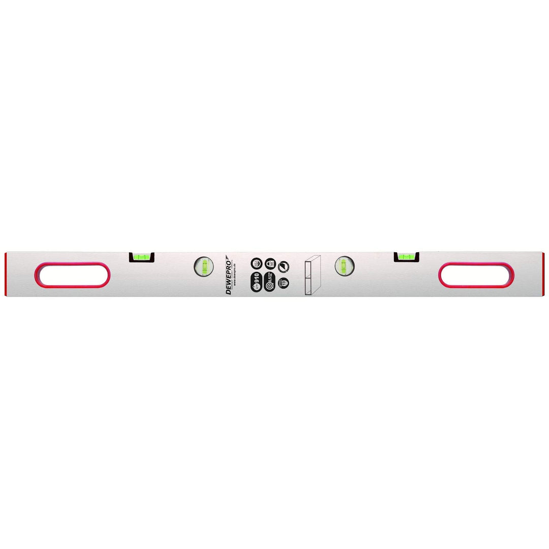 DEWEPRO® Alu Richtlatte - Setzlatte - Abziehlatte mit 4 Libellen und 2 Handgriffe - Länge: 200cm / 2
