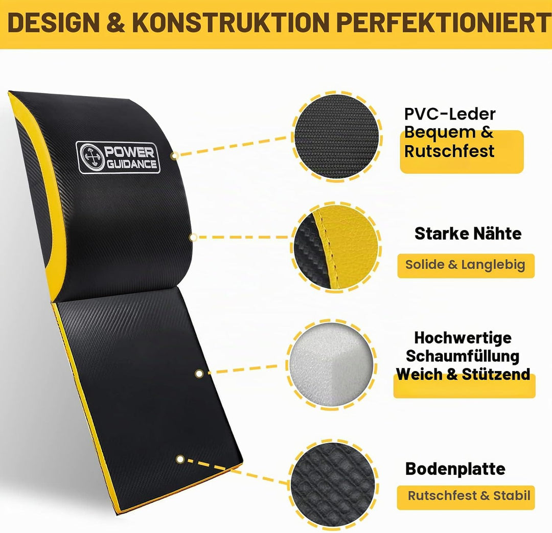 POWER GUIDANCE, Bauchmuskel-Matte，Ab Übung Matte Core Trainer，Sit-Up-Pad Bauch- und Rumpftrainer-Mat