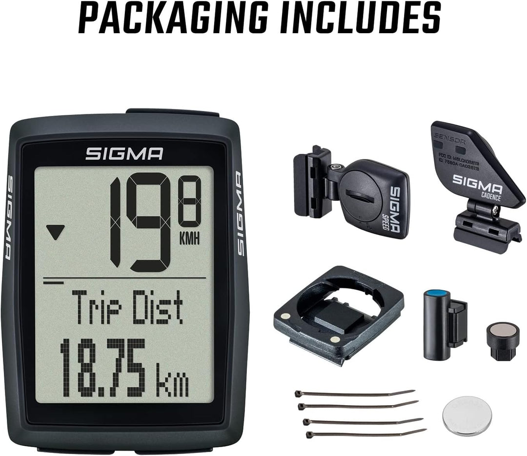 SIGMA SPORT BC 14.0 | Fahrradcomputer mit zahlreichen Funktionen | Bike Computer für Bergtouren | le