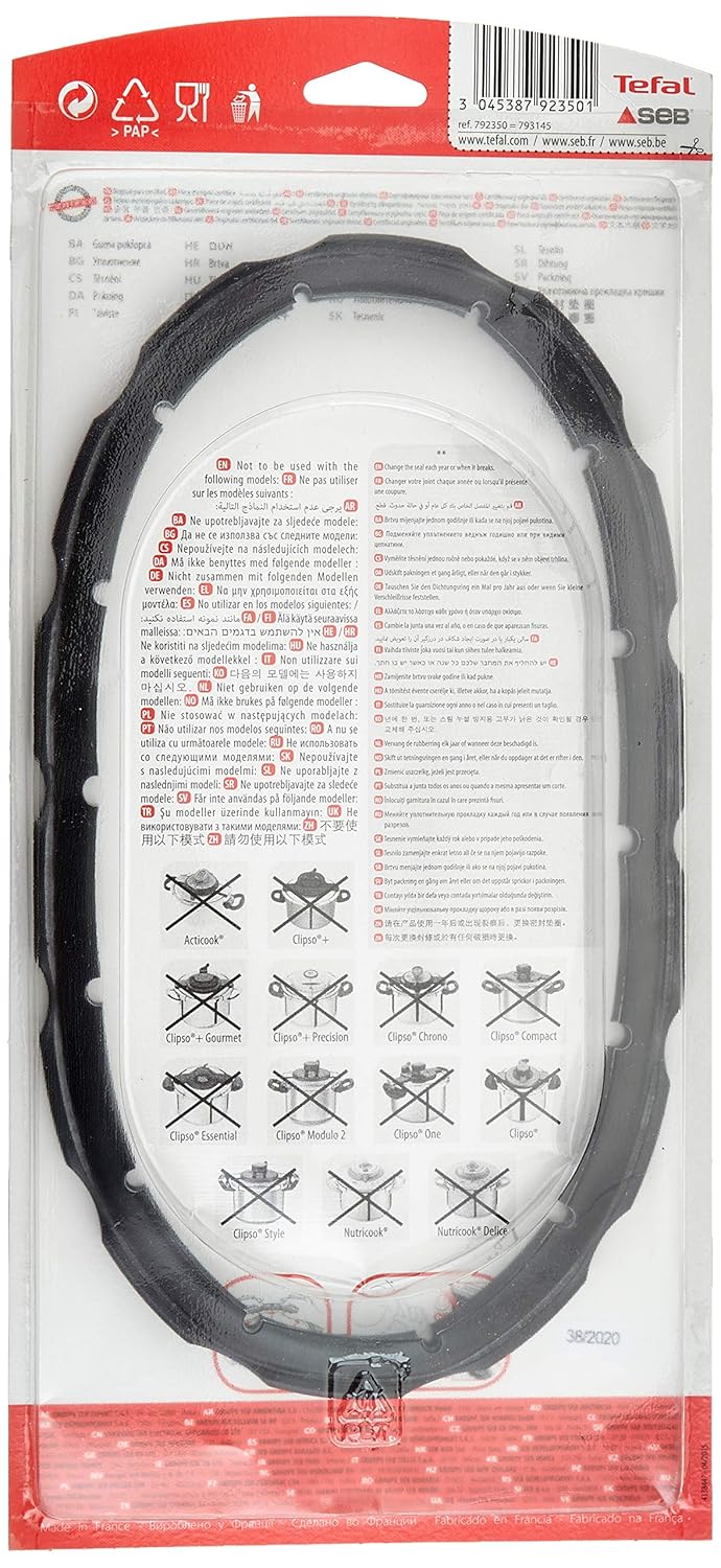 Seb 4,5L/6L Edelstahldichtung ø 220 mm Clipso, Clipso Control, Easy, Modulo 792350-793145 Schnellkoc