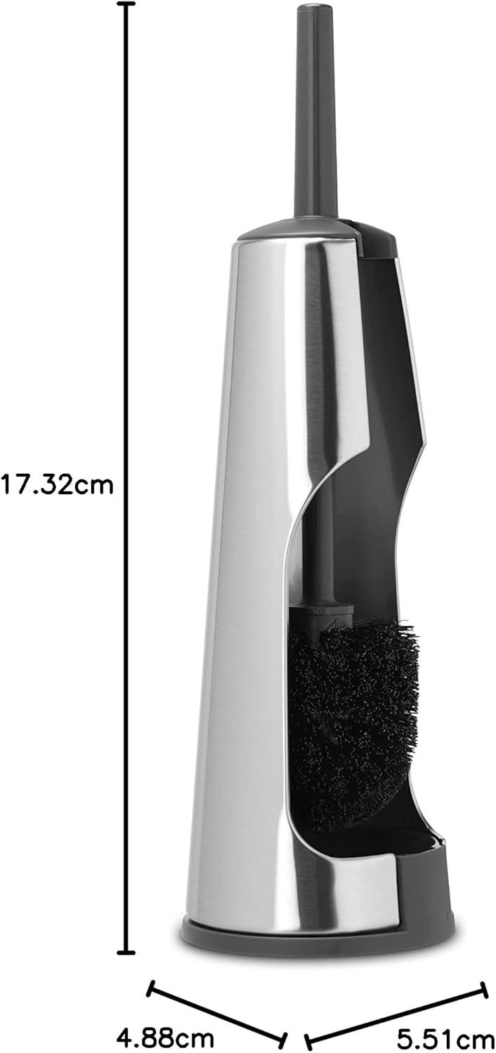Brabantia Toilettenbürstengarnitur Classic - Matt Steel Matt Steel Toilettenbürste und Halter, Matt