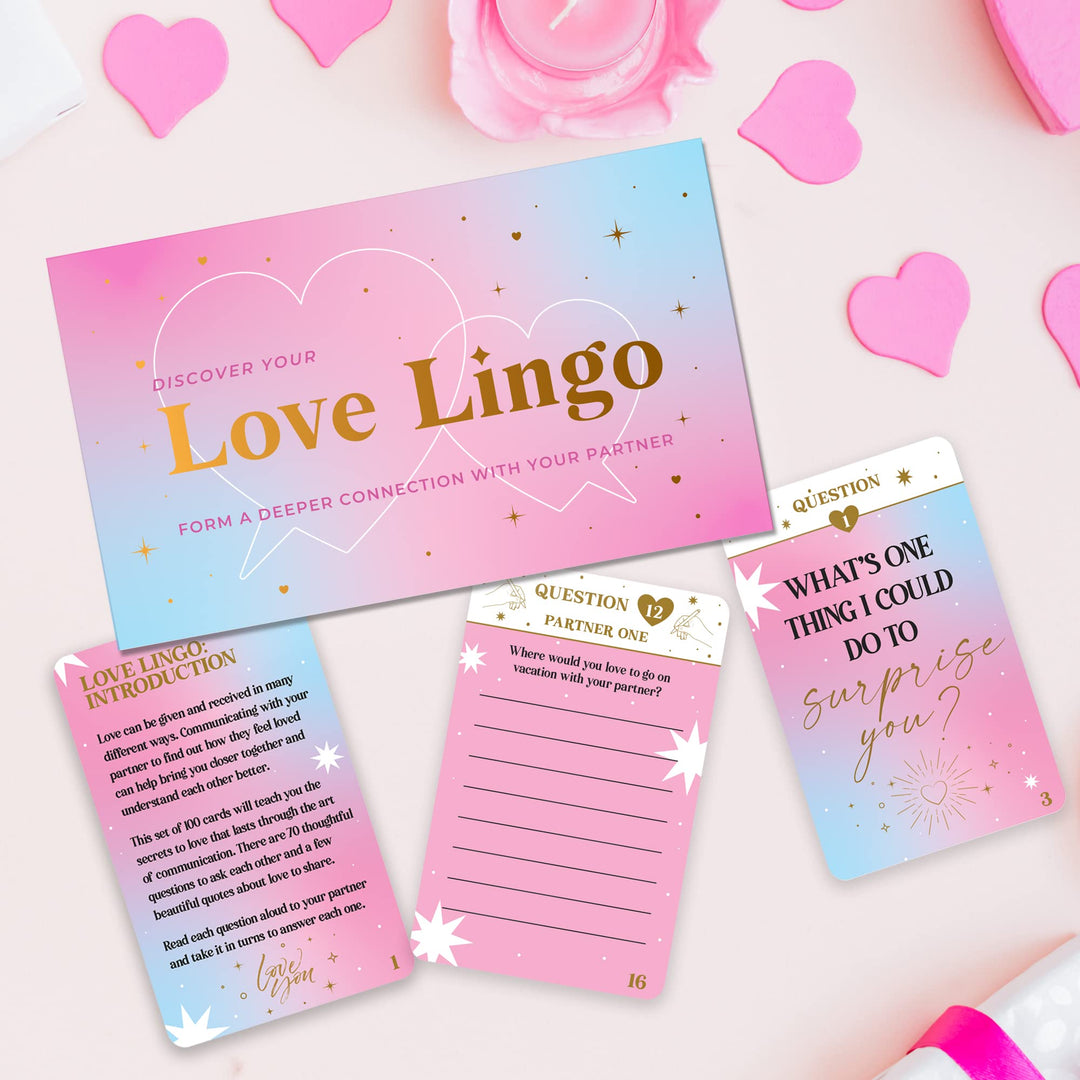 Gift Republic Entdecken Sie Ihren Love Lingo – 100 Karten-Packung mit zum Nachdenken anregenden Frag