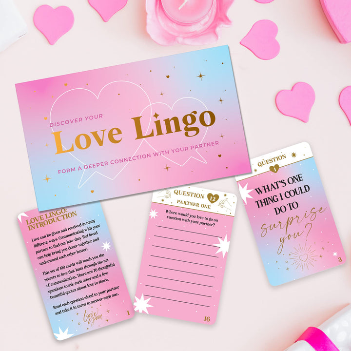 Gift Republic Entdecken Sie Ihren Love Lingo – 100 Karten-Packung mit zum Nachdenken anregenden Frag