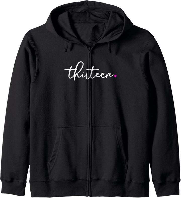 13th Birthday for Girls Thirteen Party Teen Pink Age 13 Year Kapuzenjacke