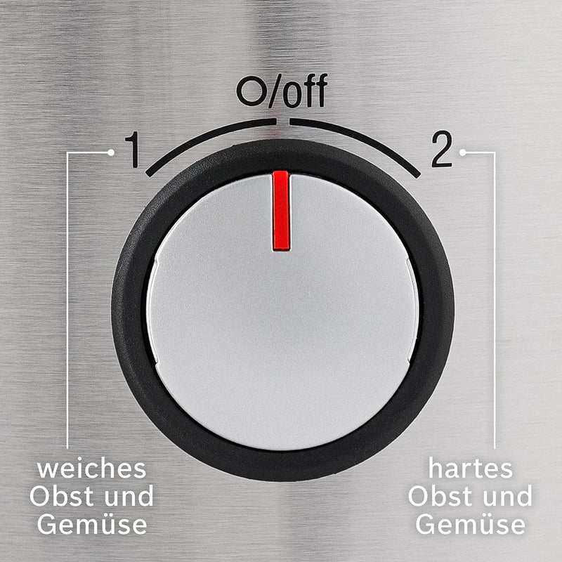 Bosch Entsafter VitaJuice 3 MES3500, elektrische Saftpresse für Obst und Gemüse, grosser Einfüllscha
