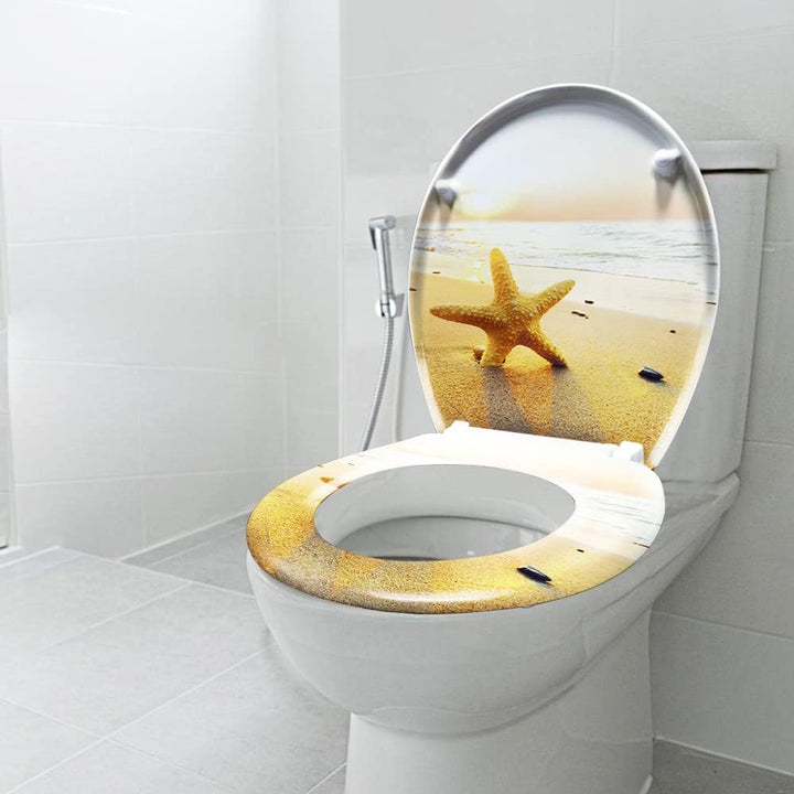 ACXIN WC Sitz mit Absenkautomatik Oval Toilettensitz Antibakteriell Klodeckel Universal Grösse WC Kl