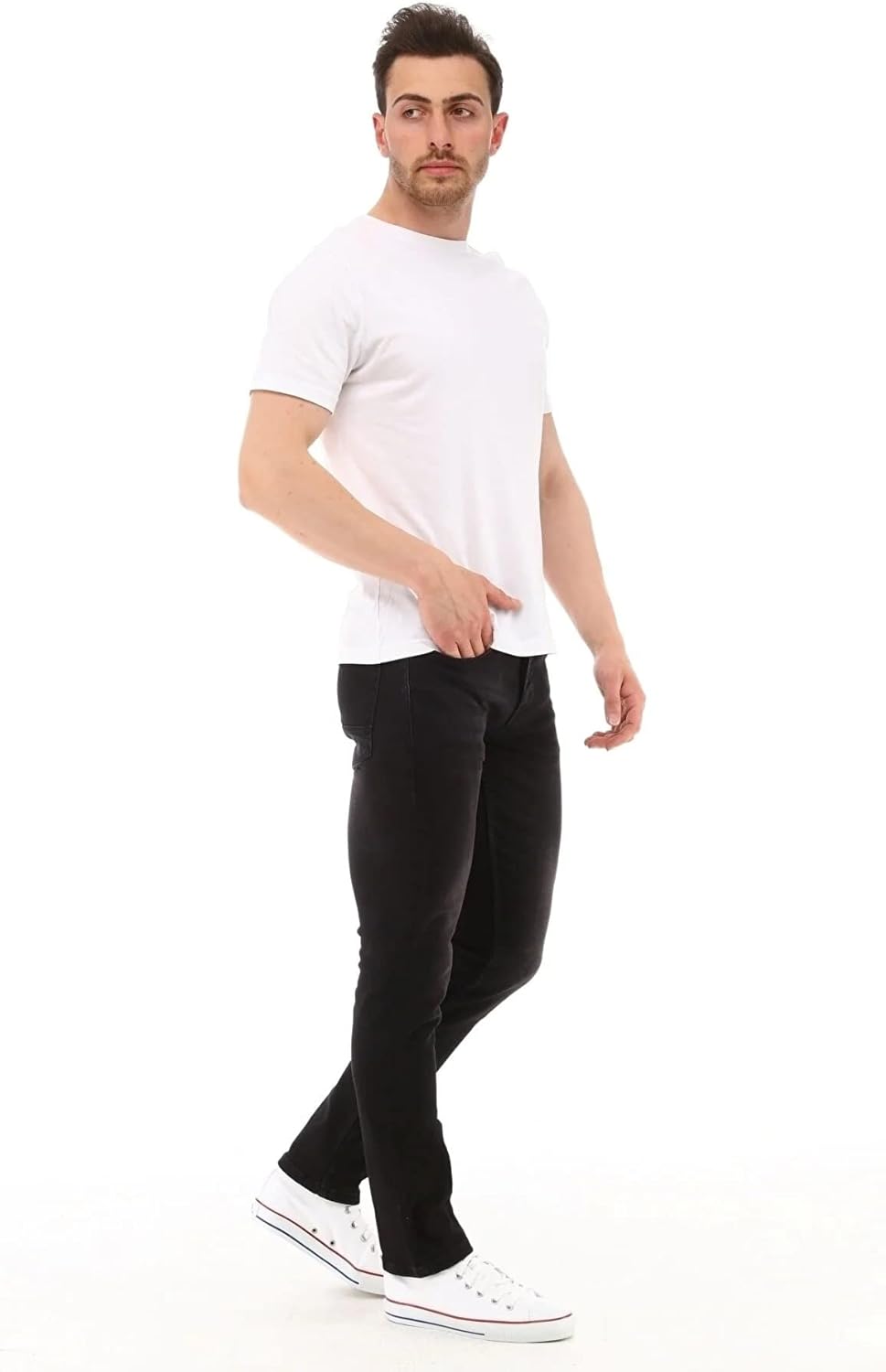 Herren Jeans Slim Fit Stretch Jeanshose Design der Neuen Saison Hochwertige Jeans Hose für Männer CD