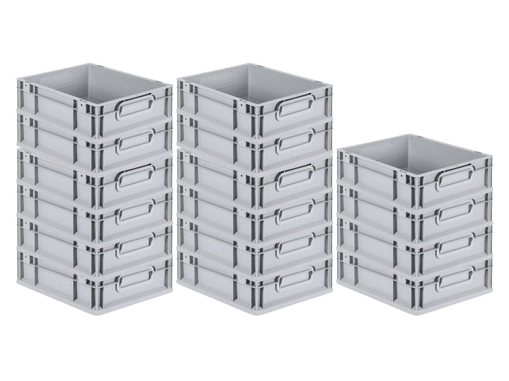 PROREGAL SuperSparSet 16x Eurobox NextGen Grip | HxBxT 12x30x40cm | 11 Liter | Griffe geschlossen |
