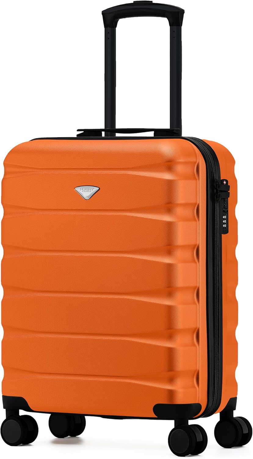 Flight Knight Leichter Koffer 29 Zoll Gross Check In Koffer ABS Hartschale 4 Rollen Fuer easyJet Bri