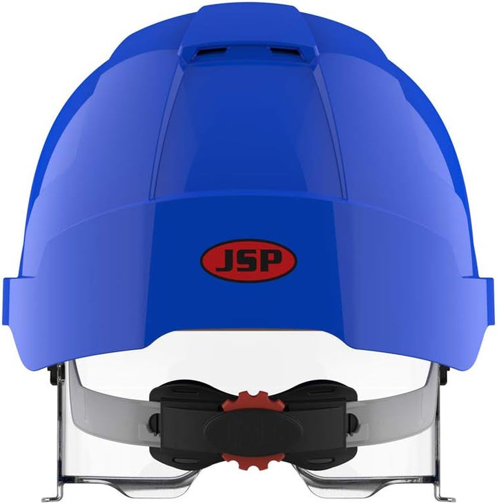 JSP EVO VISTAlens Sicherheitshelm mit integrierter Schutzbrille JSP AMB170-006-F00, Blau/Blau (280-E