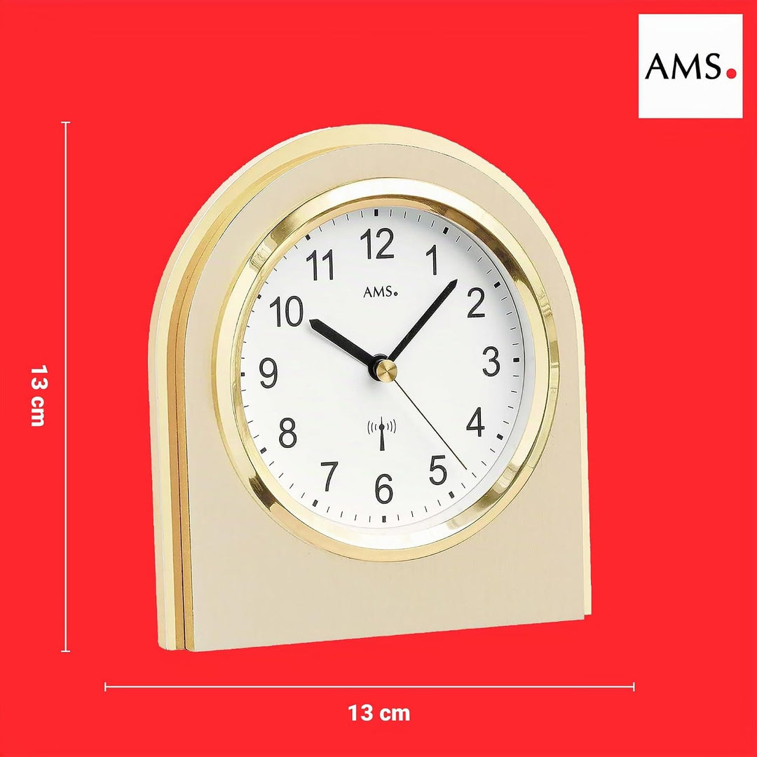 AMS 5197 Tischuhr Design, 13 x 13 x 6 cm